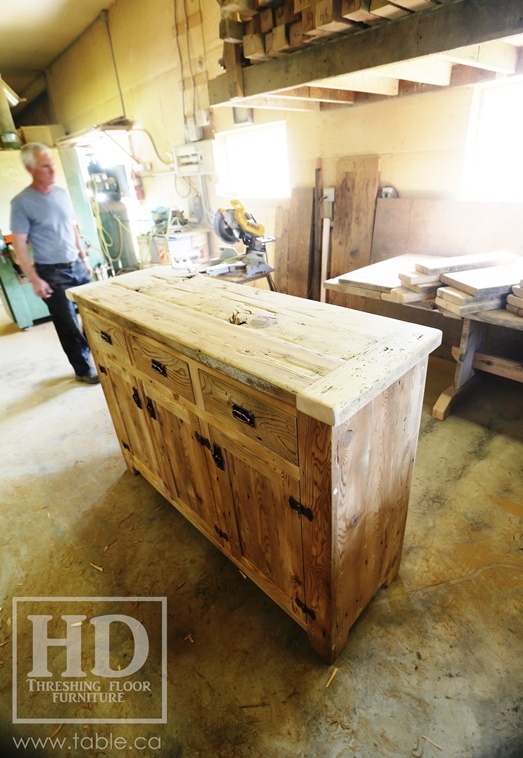 unfinished reclaimed wood buffet Ontario