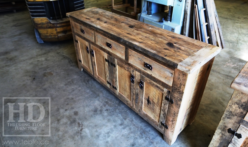 unfinished reclaimed wood buffet Ontario