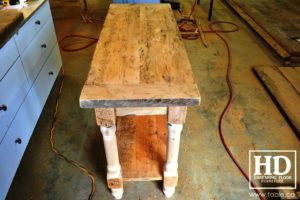 reclaimed wood console table, reclaimed wood sofa table, reclaimed wood hall table, reclaimed wood table Ontario, mennonite furniture, custom reclaimed wood furniture, solid wood furniture Ontario, cottage furniture Ontario, farmhouse table