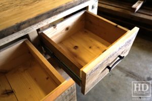 reclaimed wood console table, reclaimed wood sofa table, reclaimed wood hall table, reclaimed wood table Ontario, mennonite furniture, custom reclaimed wood furniture, solid wood furniture Ontario, cottage furniture Ontario, farmhouse table