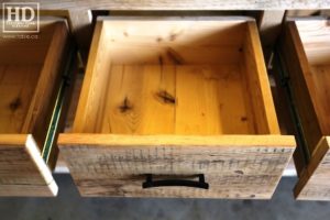 reclaimed wood console table, reclaimed wood sofa table, reclaimed wood hall table, reclaimed wood table Ontario, mennonite furniture, custom reclaimed wood furniture, solid wood furniture Ontario, cottage furniture Ontario, farmhouse table
