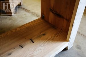 reclaimed wood console table, reclaimed wood sofa table, reclaimed wood hall table, reclaimed wood table Ontario, mennonite furniture, custom reclaimed wood furniture, solid wood furniture Ontario, cottage furniture Ontario, farmhouse table