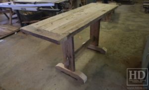 reclaimed wood console table, reclaimed wood sofa table, reclaimed wood hall table, reclaimed wood table Ontario, mennonite furniture, custom reclaimed wood furniture, solid wood furniture Ontario, cottage furniture Ontario