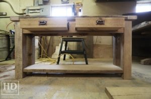 reclaimed wood console table, reclaimed wood sofa table, reclaimed wood hall table, reclaimed wood table Ontario, mennonite furniture, custom reclaimed wood furniture, solid wood furniture Ontario, cottage furniture Ontario, farmhouse table