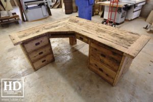 desk, desk, reclaimed wood desks, Ontario, HD Threshing Floor Furniture, Gerald Reinink, rustic,