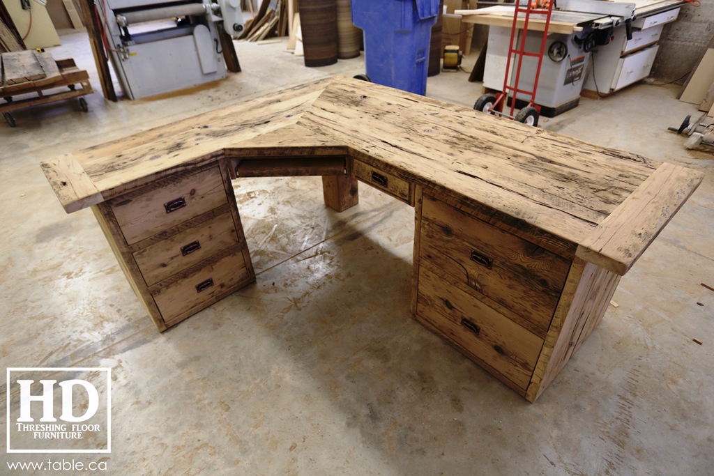 desk, desk, reclaimed wood desks, Ontario, HD Threshing Floor Furniture, Gerald Reinink, rustic, 