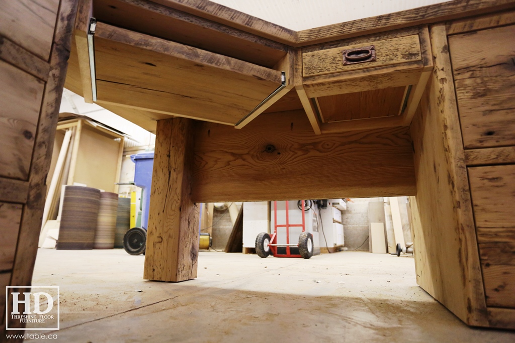 desk, desk, reclaimed wood desks, Ontario, HD Threshing Floor Furniture, Gerald Reinink, rustic