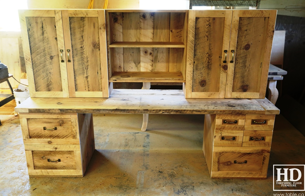 desk, desk, reclaimed wood desks, Ontario, HD Threshing Floor Furniture, Gerald Reinink, rustic