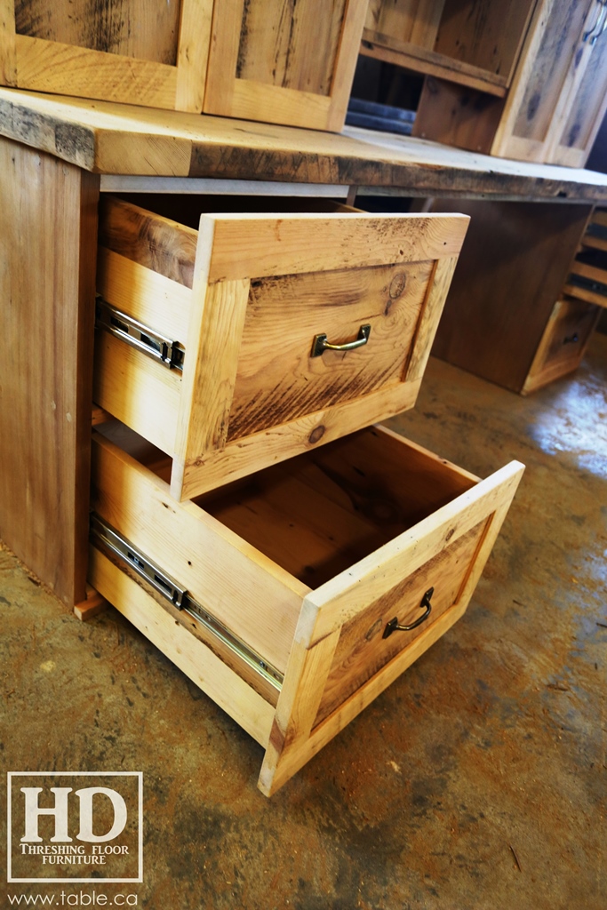 desk, desk, reclaimed wood desks, Ontario, HD Threshing Floor Furniture, Gerald Reinink, rustic. Ontario