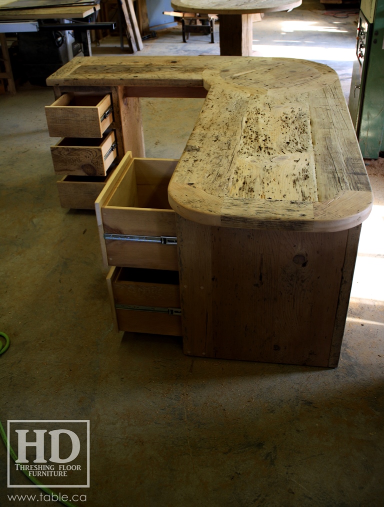 desk, desk, reclaimed wood desks, Ontario, HD Threshing Floor Furniture, Gerald Reinink, rustic, 