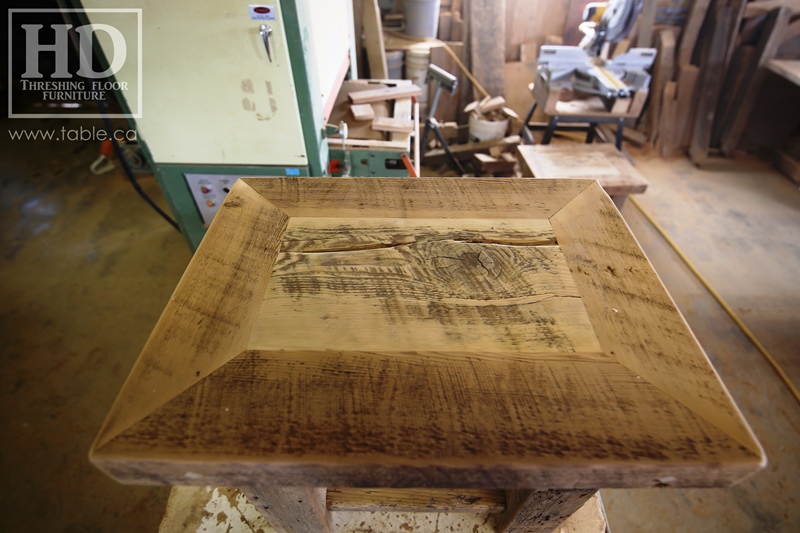 reclaimed wood end table, Ontario, reclaimed wood nightstand, unfinished reclaimed wood end table, side table, mennonite furniture, amish furniture, Gerald Reinink