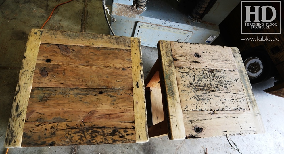 reclaimed wood end table, Ontario, reclaimed wood nightstand, unfinished reclaimed wood end table, side table, mennonite furniture, amish furniture, Gerald Reinink