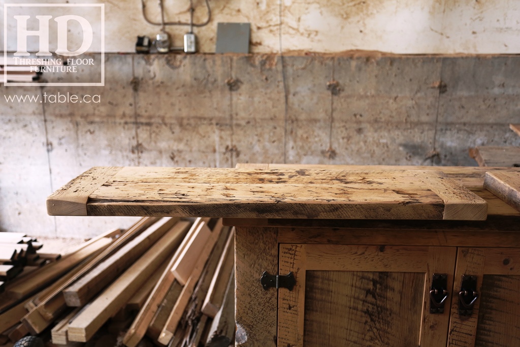 Ontario barnwood table tops, custom tops, HD Threshing Floor Furniture, rustic, distressed wood top, Gerald Reinink, mennonite furniture