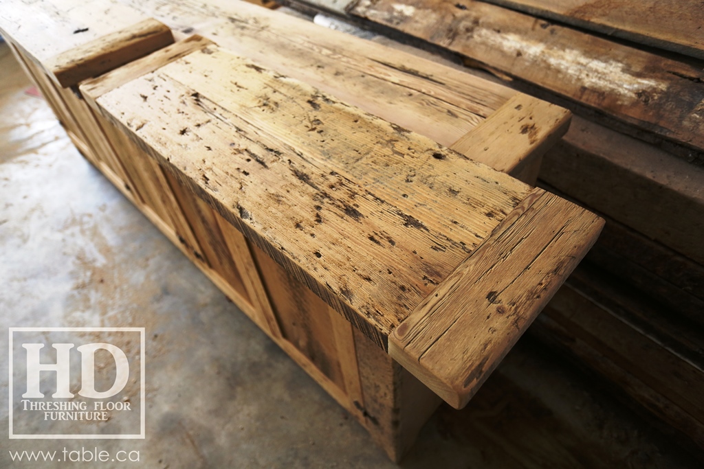 Ontario barnwood table tops, custom tops, HD Threshing Floor Furniture, rustic, distressed wood top, Gerald Reinink, mennonite furniture