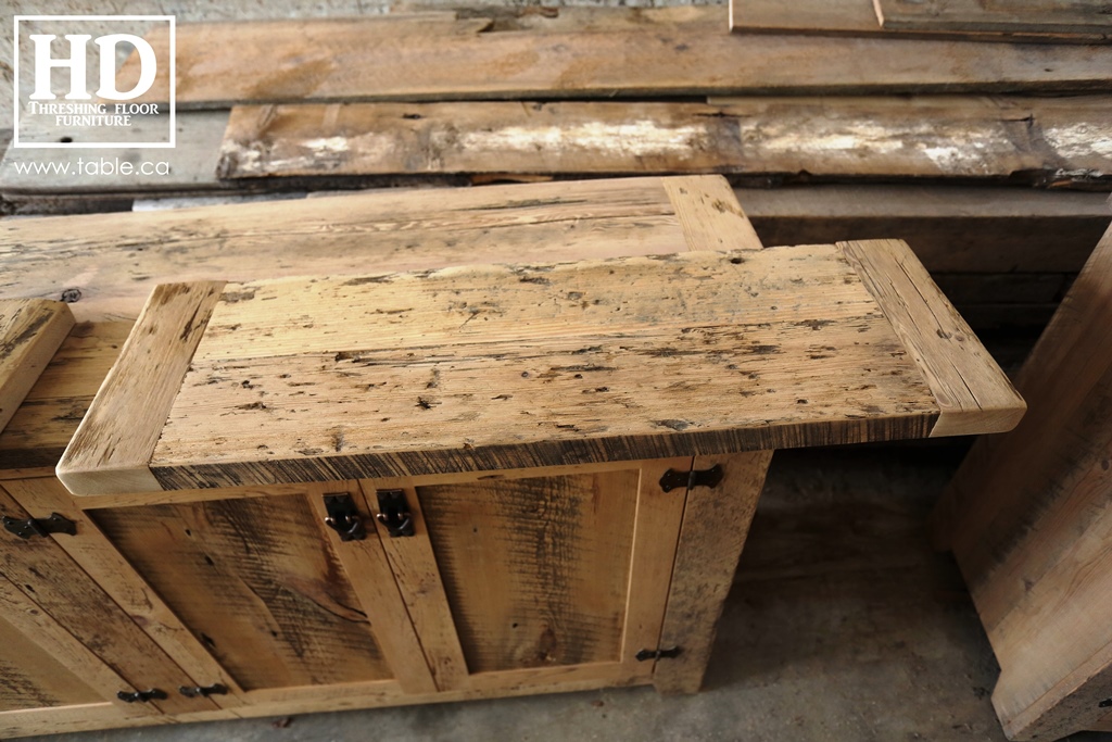 Ontario barnwood table tops, custom tops, HD Threshing Floor Furniture, rustic, distressed wood top, Gerald Reinink, mennonite furniture