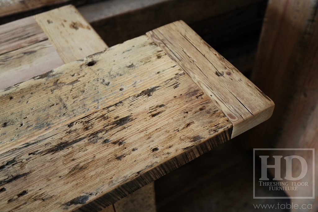 Ontario barnwood table tops, custom tops, HD Threshing Floor Furniture, rustic, distressed wood top, Gerald Reinink, mennonite furniture