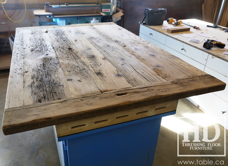 Ontario barnwood table tops, custom tops, HD Threshing Floor Furniture, rustic, distressed wood top, Gerald Reinink, mennonite furniture