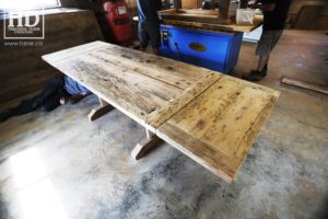 trestle table, Ontario, reclaimed wood table, rustic, Mennonite furniture