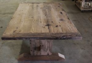 trestle table, Ontario, reclaimed wood table, rustic