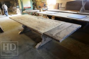 trestle table, Ontario, reclaimed wood table, rustic