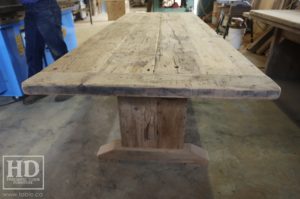 trestle table, Ontario, reclaimed wood table, rustic