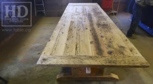 trestle table, Ontario, reclaimed wood table, rustic, Mennonite furniture