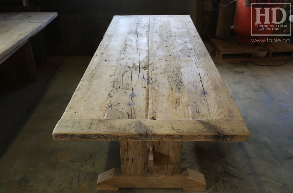 trestle table, Ontario, reclaimed wood table, rustic