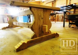 trestle table, Ontario, reclaimed wood table, rustic, Mennonite furniture