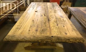 trestle table, Ontario, reclaimed wood table, rustic, Mennonite furniture