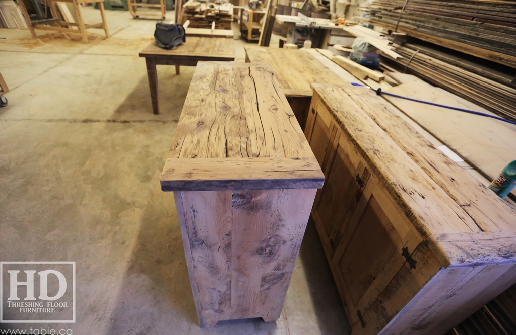 reclaimed wood buffet Ontario, reclaimed wood table Ontario, Gerald Reinink, rustic