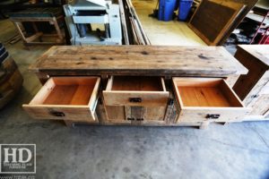 reclaimed wood buffet Ontario, reclaimed wood table Ontario, Gerald Reinink, rustic