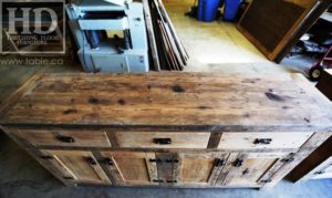 reclaimed wood buffet Ontario, reclaimed wood table Ontario, Gerald Reinink, rustic