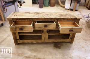 reclaimed wood buffet Ontario, reclaimed wood table Ontario, Gerald Reinink, rustic