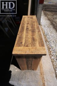 reclaimed wood buffet Ontario, reclaimed wood table Ontario, Gerald Reinink, rustic