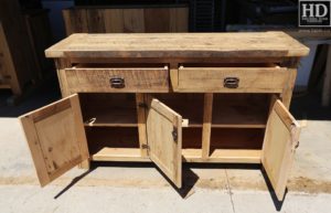 reclaimed wood buffet Ontario, reclaimed wood table Ontario, Gerald Reinink, rustic