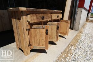 reclaimed wood buffet Ontario, reclaimed wood table Ontario, Gerald Reinink, rustic