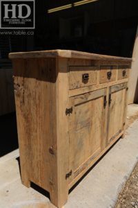 reclaimed wood buffet Ontario, reclaimed wood table Ontario, Gerald Reinink, rustic