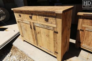reclaimed wood buffet Ontario, reclaimed wood table Ontario, Gerald Reinink, rustic