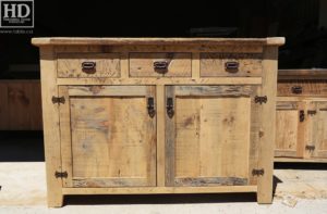 reclaimed wood buffet Ontario, reclaimed wood table Ontario, Gerald Reinink, rustic