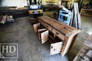 reclaimed wood buffet Ontario, reclaimed wood table Ontario, Gerald Reinink, rustic