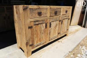 reclaimed wood buffet Ontario, reclaimed wood table Ontario, Gerald Reinink, rustic