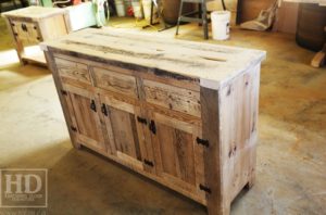 reclaimed wood buffet Ontario, reclaimed wood table Ontario, Gerald Reinink, rustic