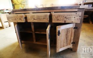 reclaimed wood buffet Ontario, reclaimed wood table Ontario, Gerald Reinink, rustic