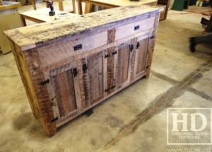 reclaimed wood buffet Ontario, reclaimed wood table Ontario, Gerald Reinink, rustic