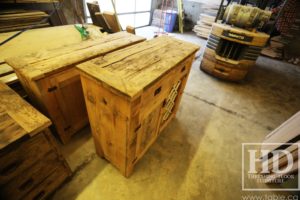 reclaimed wood buffet Ontario, reclaimed wood table Ontario, Gerald Reinink, rustic