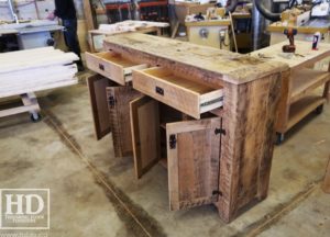 reclaimed wood buffet Ontario, reclaimed wood table Ontario, Gerald Reinink, rustic