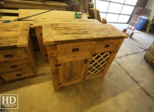 reclaimed wood buffet Ontario, reclaimed wood table Ontario, Gerald Reinink, rustic
