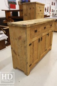 reclaimed wood buffet Ontario, reclaimed wood table Ontario, Gerald Reinink, rustic