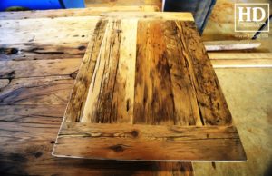 reclaimed wood top, rustic wood furniture, reclaimed wood furniture Ontario, Mennonite furniture, solid wood furniture, custom distressed wood furniture, HD Threshing, Gerald Reinink, hemlock, pine, recycled wood furniture