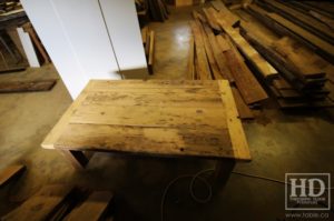 coffee table, reclaimed wood coffee table, Ontario, rustic coffee table, Gerald Reinink, HD Threshing Floor Furniture, recycled wood furniture